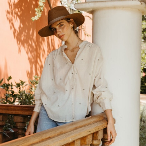 Mirth Tops - MIRTH Florence Blouse Ivory Janadani Size medium